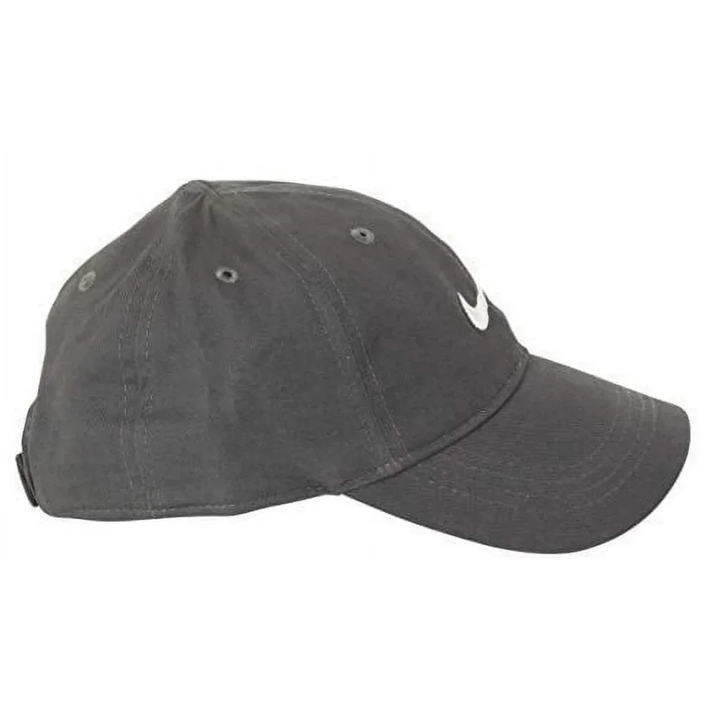 Nike Club Cap Kids Toddler Swoosh Adjustable Hat Anthracite White 2-4T New